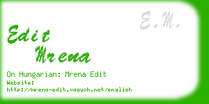 edit mrena business card